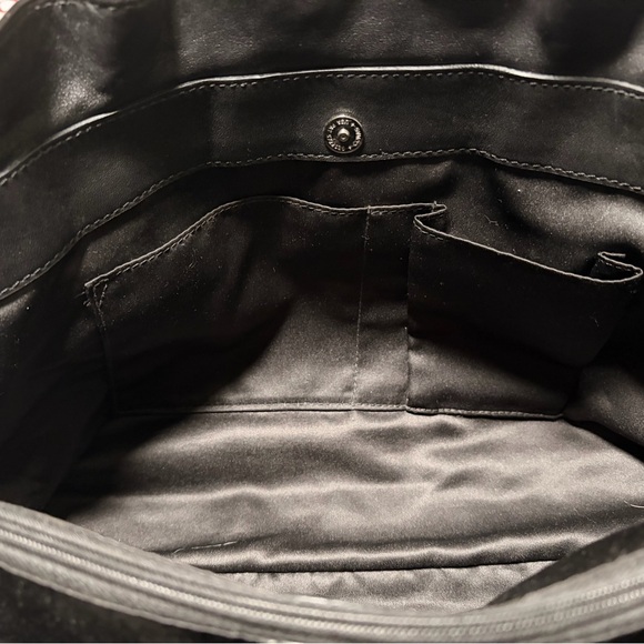 Coach Penelope Black Pebbled Leather Double Handles Satchel Shoulder Bag - Picture 7 of 13